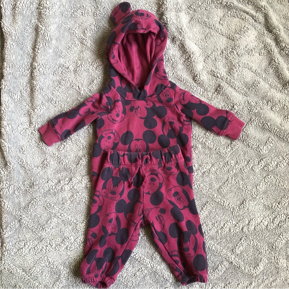 Pink Mickey Mouse Hooded One-Piece for Kids